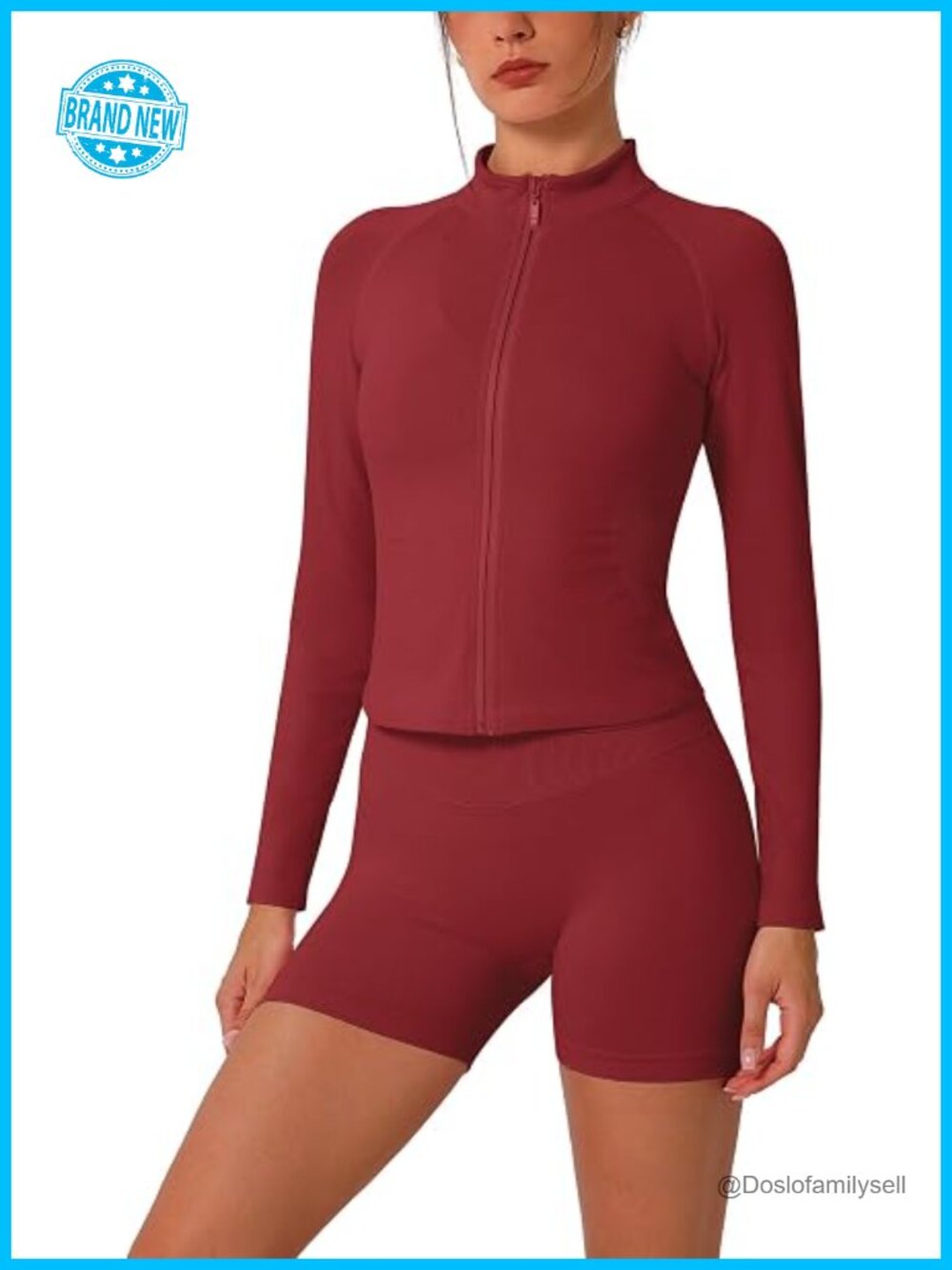 Women 2 Piece Long Sleeve Zip Up Jacket High Waist Shorts Set Tracksuit